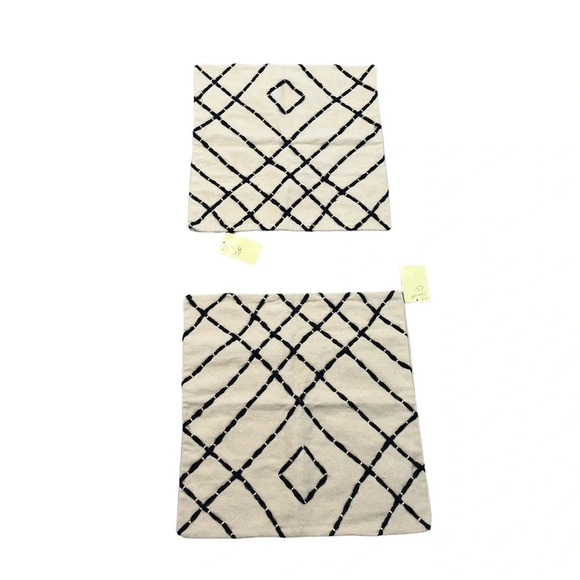 NWT Surya Cotton Textured 20” Square Boho Pillow Covers - Picture 1 of 7
